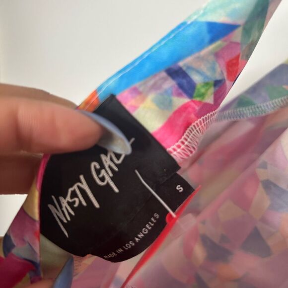 Nasty Gal Crystal Matrix Abstract Print Maxi Dress - Picture 5 of 5